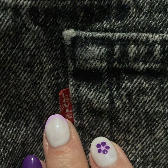 NWT-Levi’s Authorized Vintage-faded Black-button fly cutoff-denim shorts-Size 34 - Picture 6 of 16